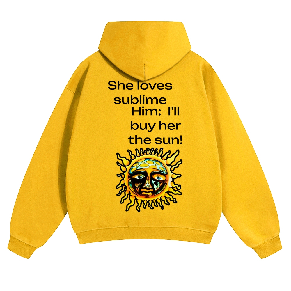 Dual Sun Brown Casual Hoodie