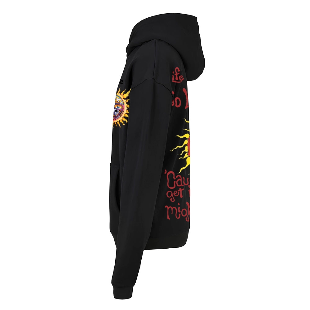 Vintage Sun Lyric Print Hoodie