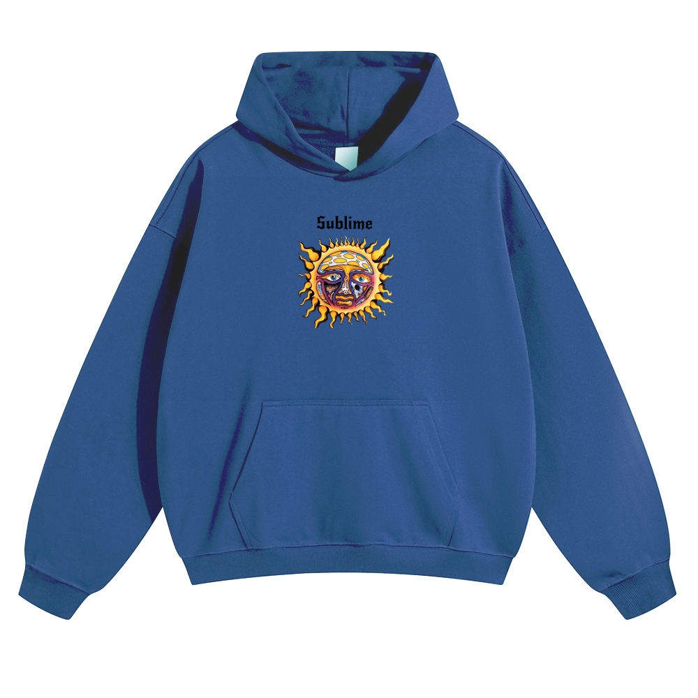 Vintage Sun Lyric Print Hoodie