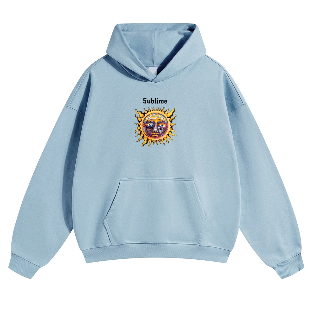 Vintage Sun Lyric Print Hoodie