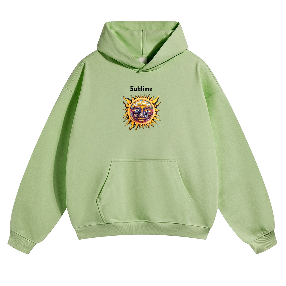 Vintage Sun Lyric Print Hoodie