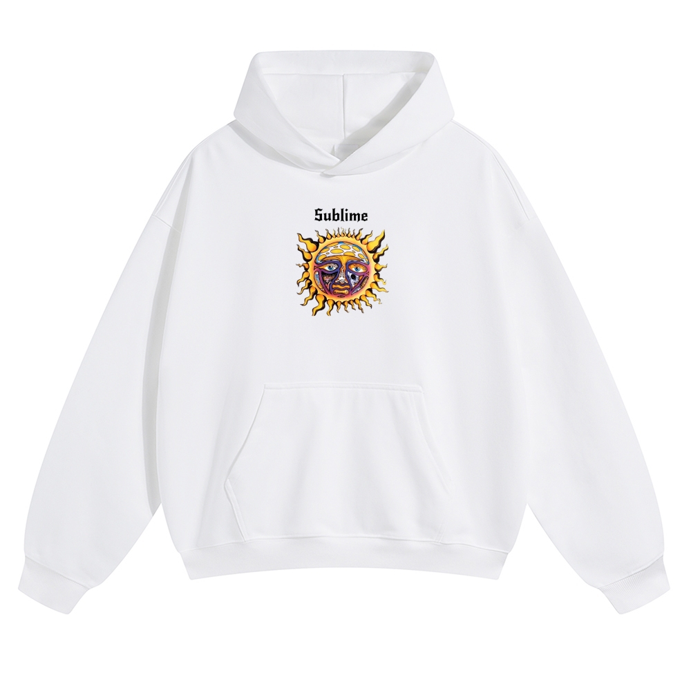 Vintage Sun Lyric Print Hoodie