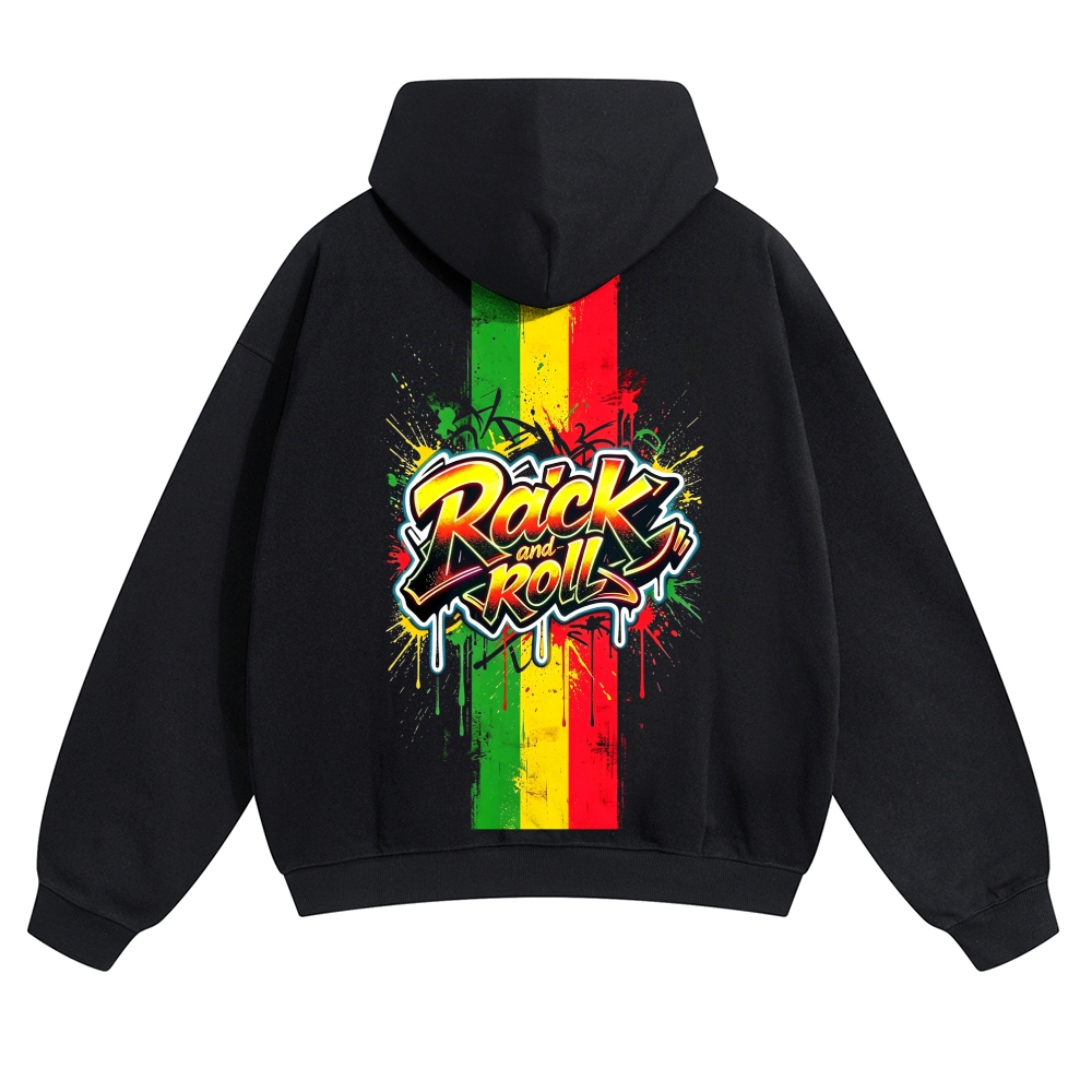 Rasta Rock N Roll Flag Hoodie