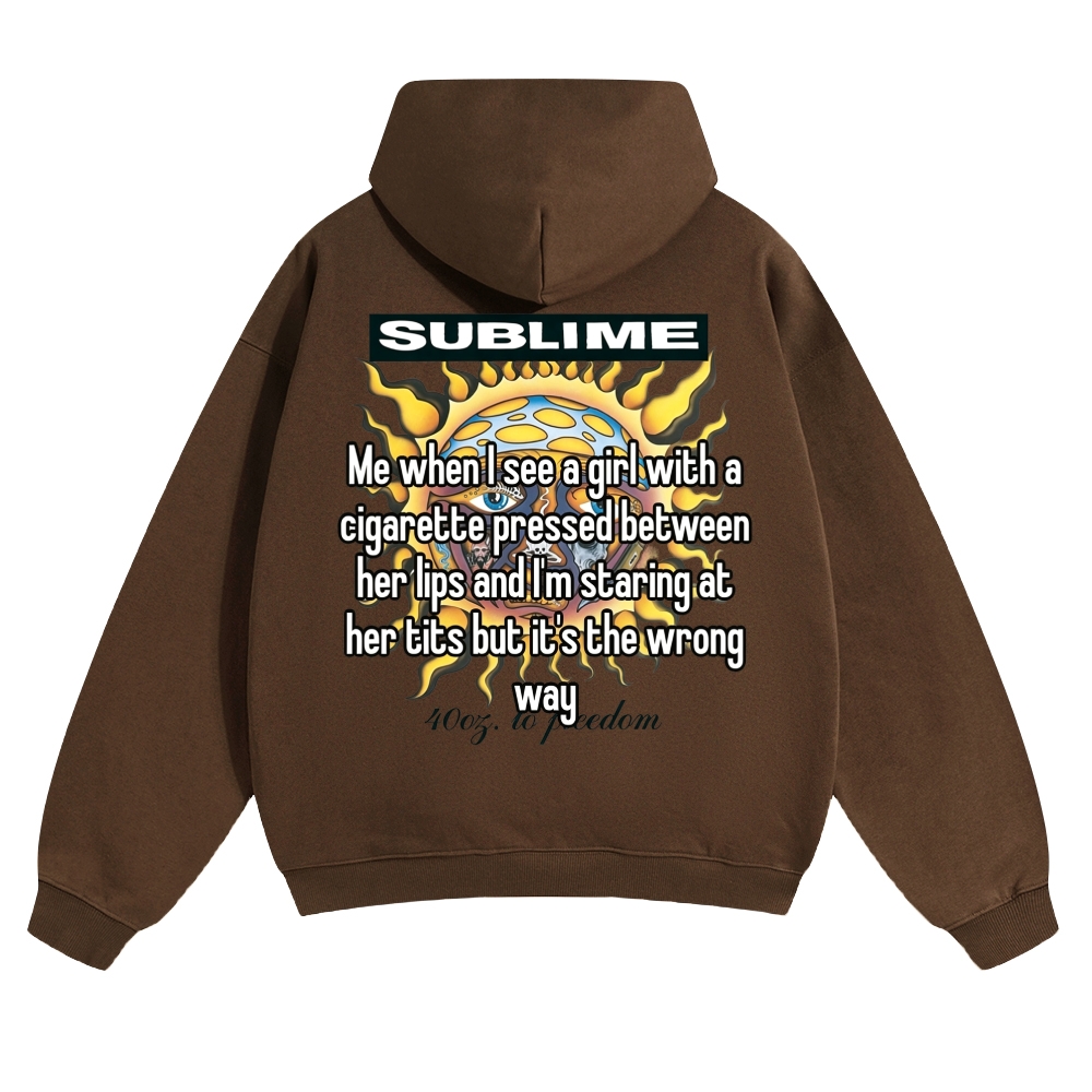 Sublime Lyric Sun Brown Graphic Hoodie