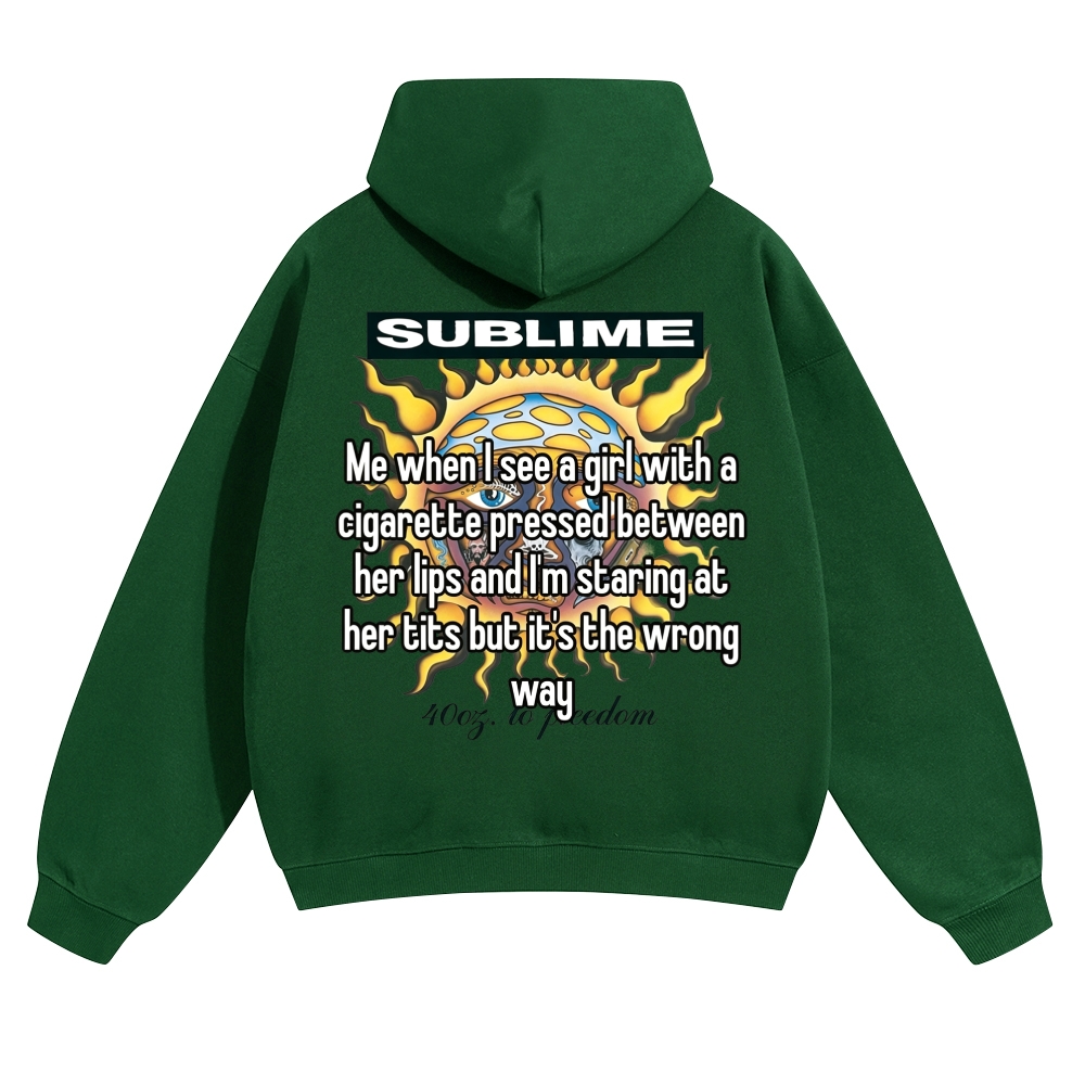 Sublime Lyric Sun Brown Graphic Hoodie