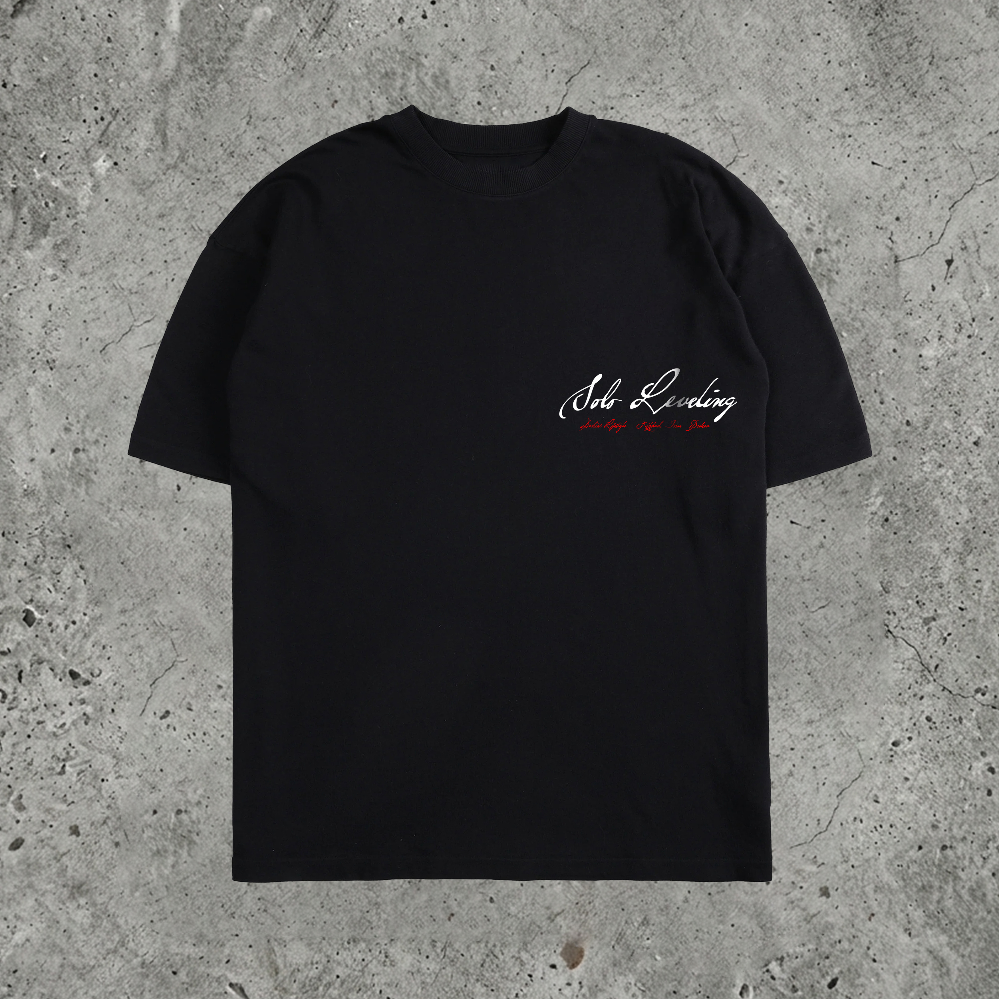Shadow Hunter Dark Anime Graphic Pure Cotton  Oversized Tee