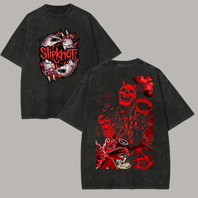 Slipknot Dark Collage Washed Graphic Tee
