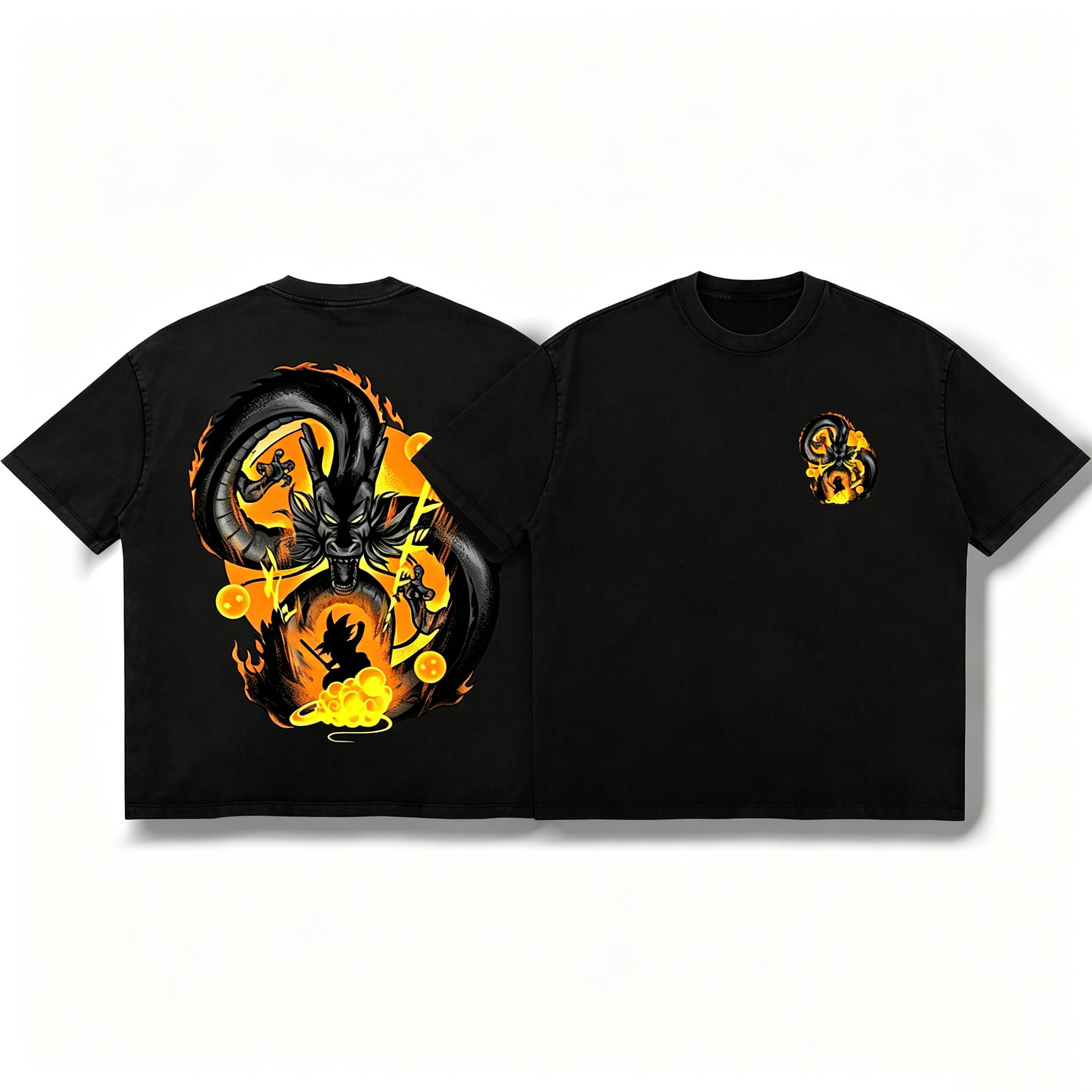 Dragon Ball Printed Men's Washed Tee
