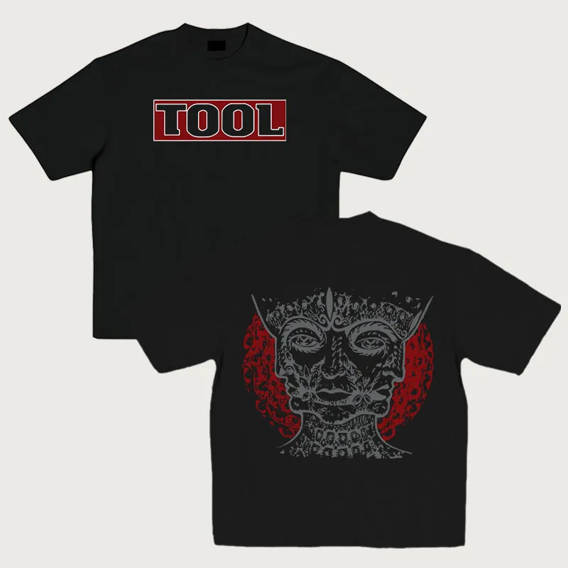 Mystic Tribal Face Oversized Metal Tee