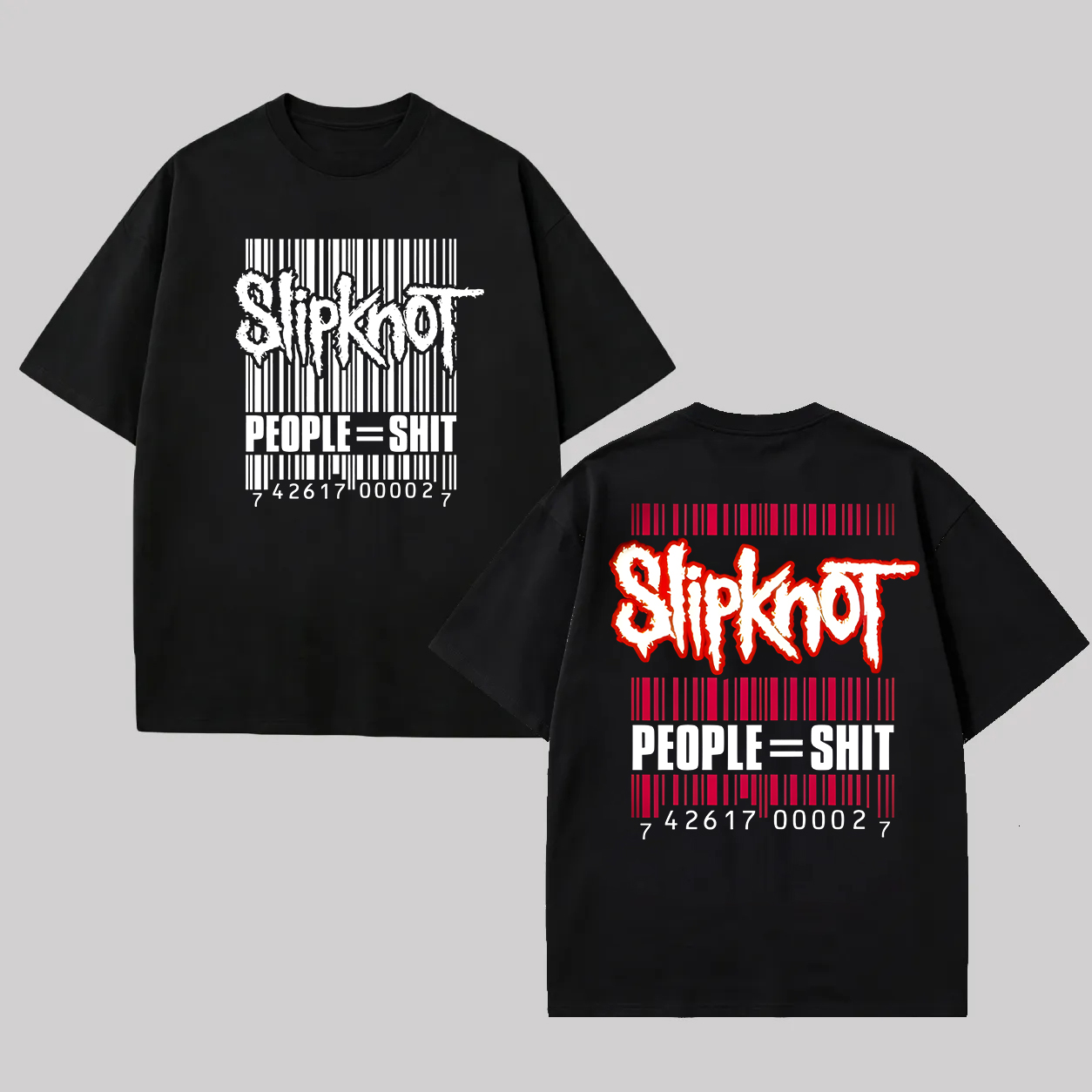 Slipknot People Equal Shit Barcode Double Sided Tee