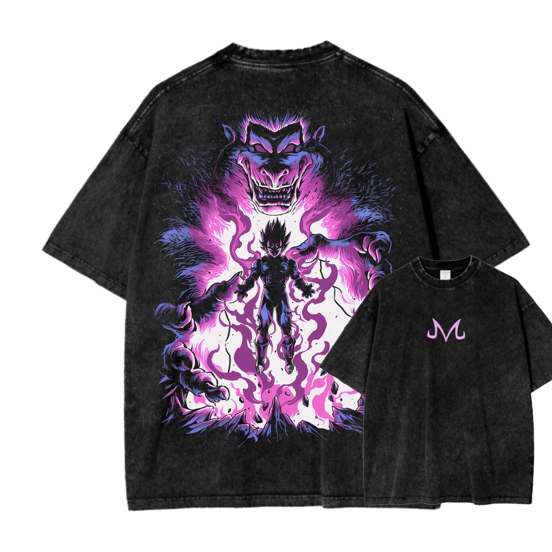 DBZ Majin Vegeta Oozaru Vintage Wash Tee