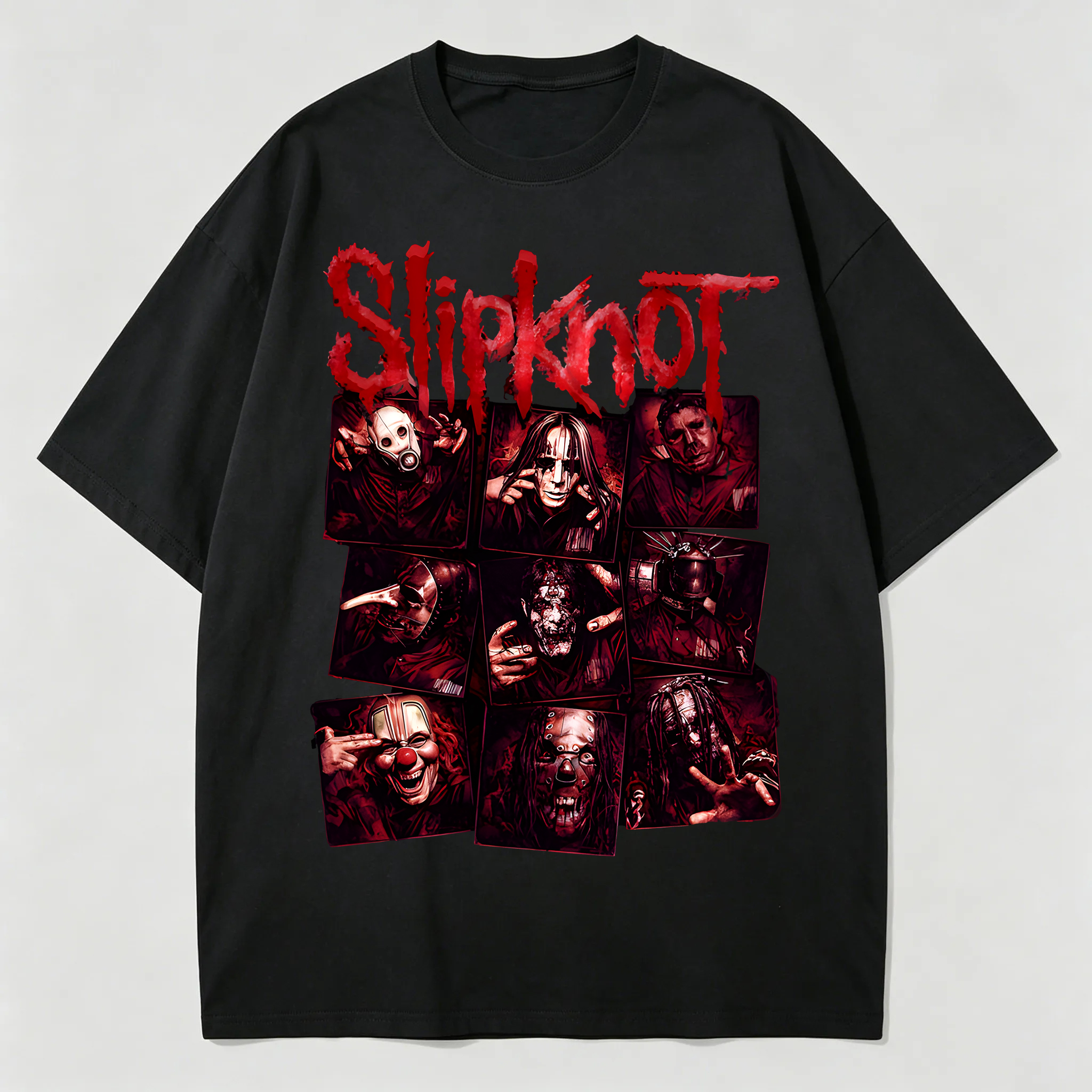Slipknot Mask Grid Portrait Band T-Shirt