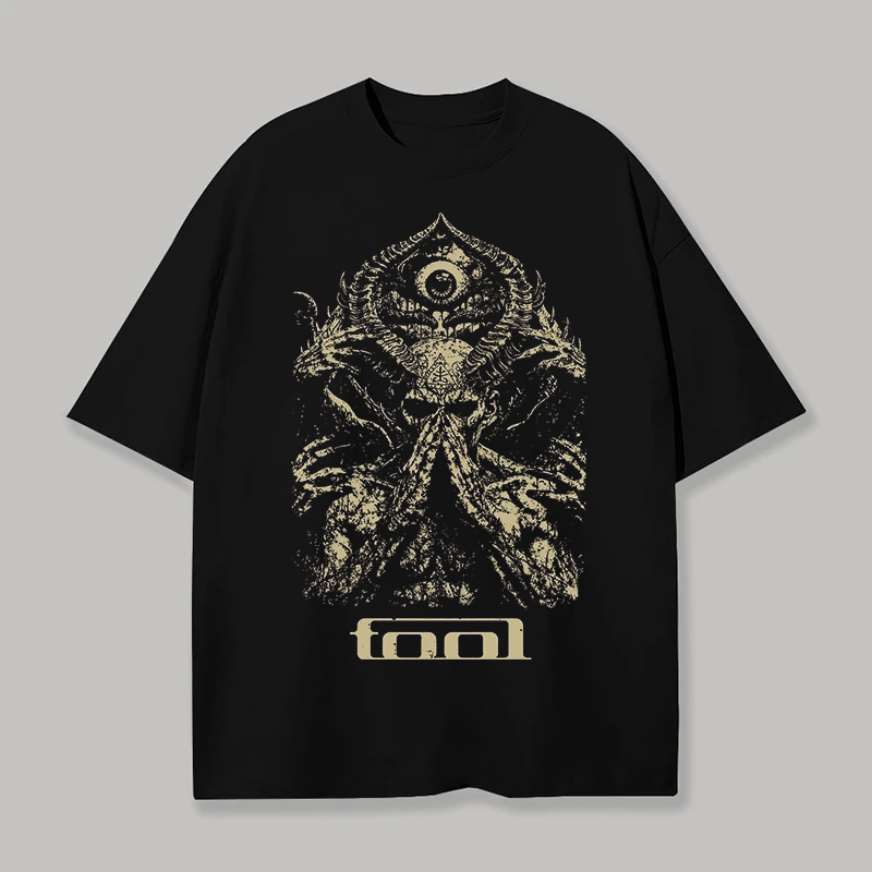 Vintage Octopus Demon All Seeing Eye Tool Black Tee