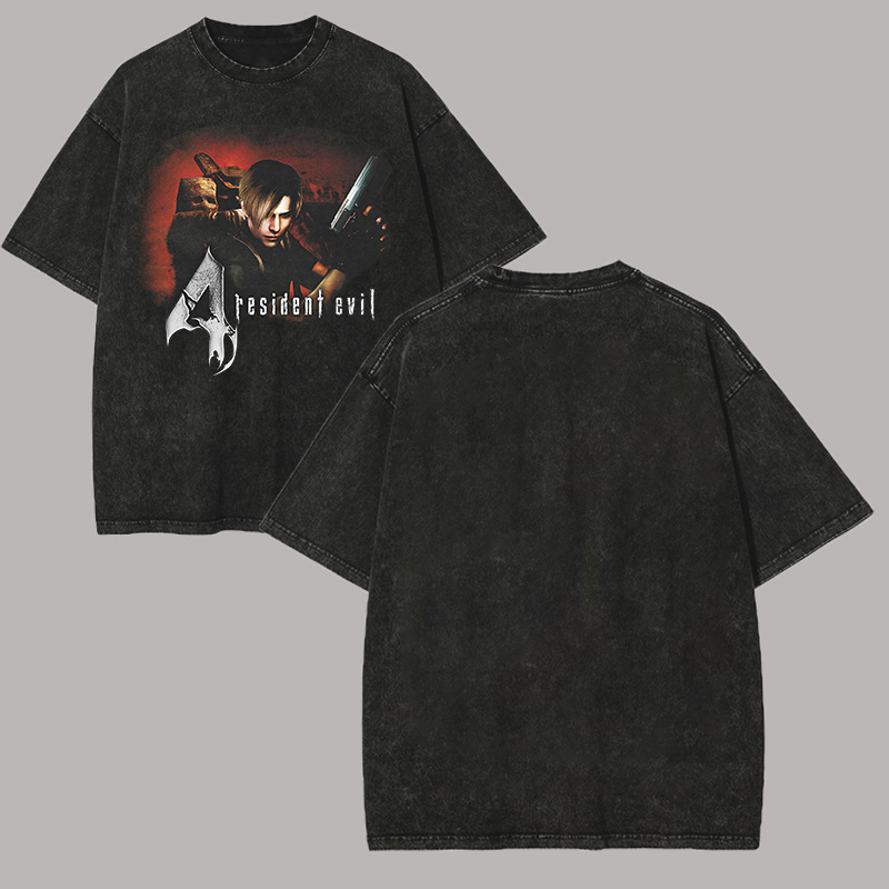 Leon Kennedy Resident Evil 4 Oversized Vintage Game Tee
