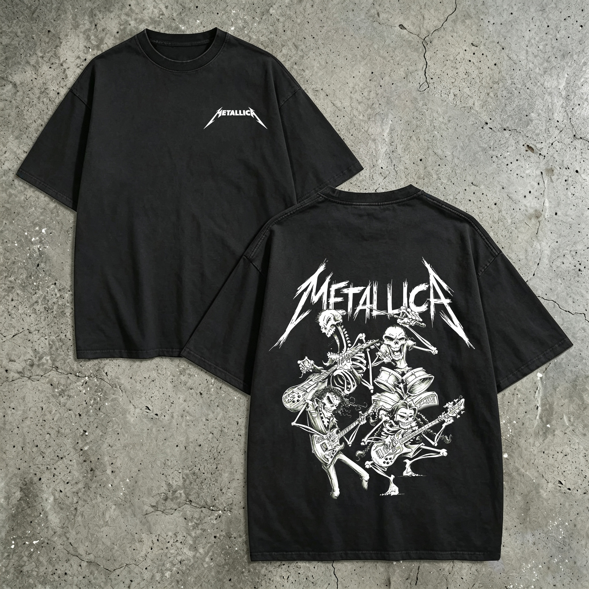 Metallica Skeleton Band Rock Music T-Shirt