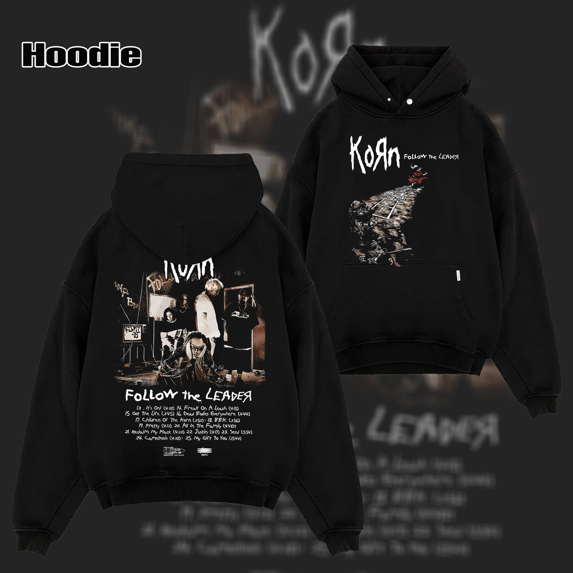 Vintage Korn Follow The Leader Band  Hoodie