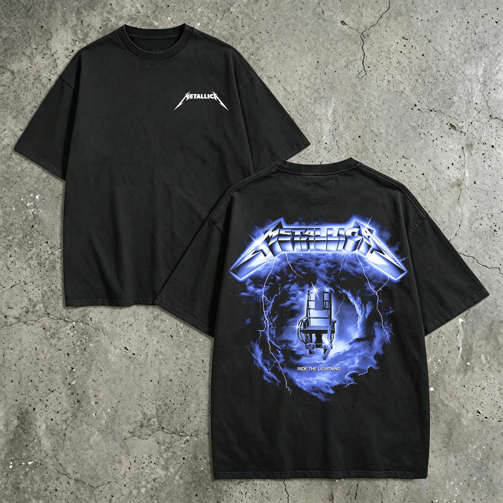 Metallica Ride The Lightning Electric Chair Vintage Tee