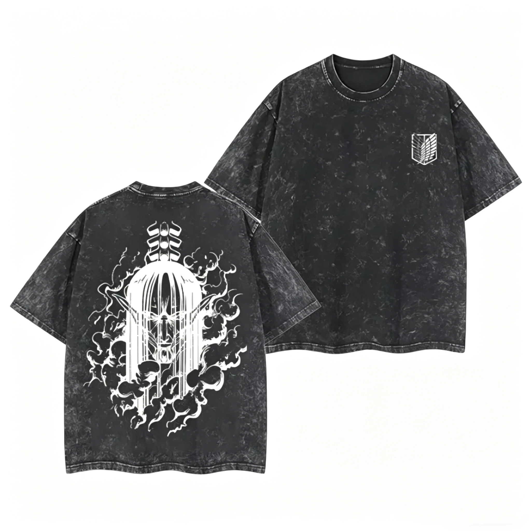 Attack On Titan Founding Titan Head Vintage Washed T-Shirt