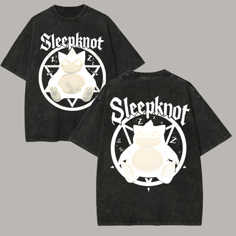 Sleepknot Snorlax Double Sided Washed Tee
