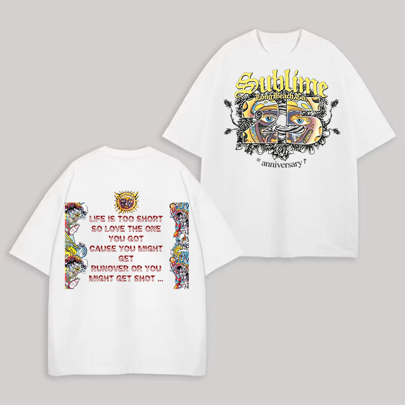 Floral Border Sun Graphic Tee