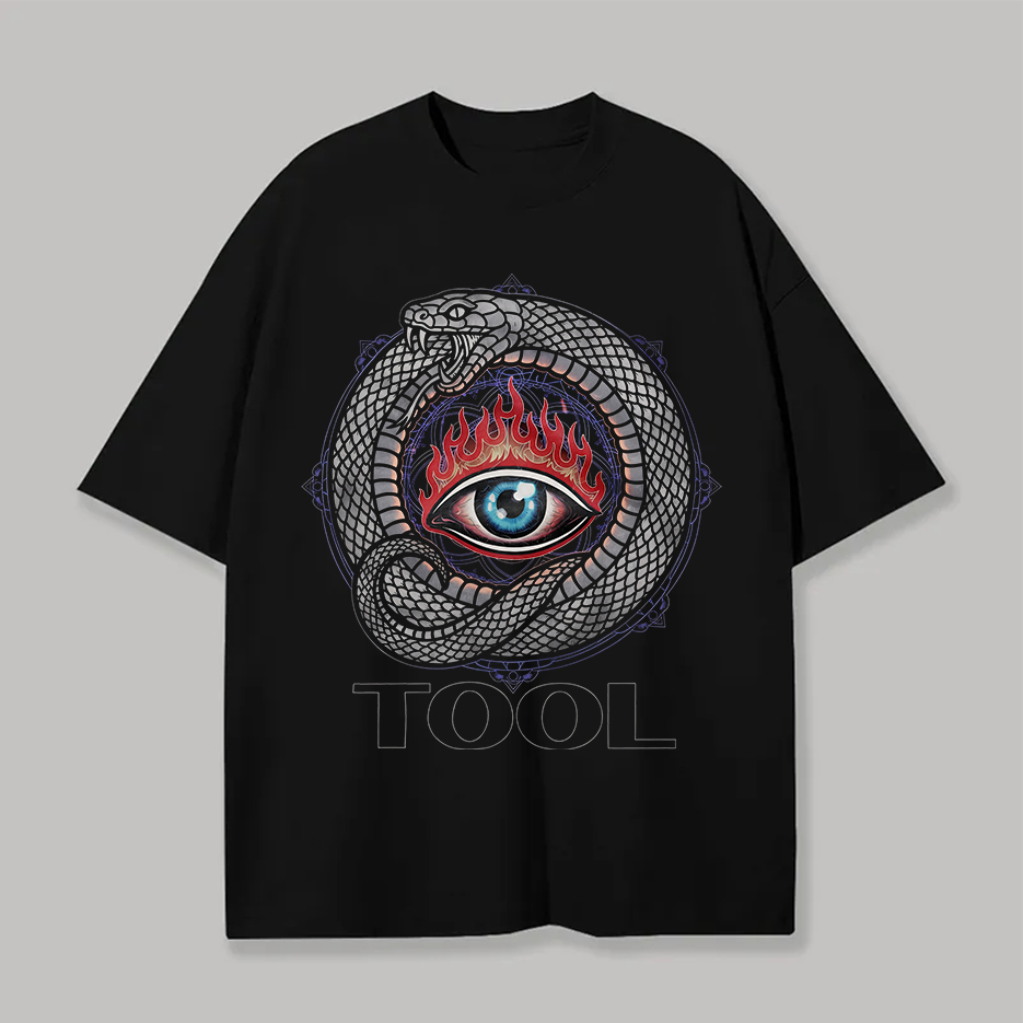 Tool Ouroboros Serpent All-Seeing Eye Graphic Black T-Shirt