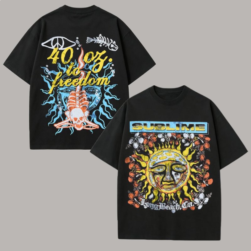 Sublime Vintage Skull Graphic T-Shirt