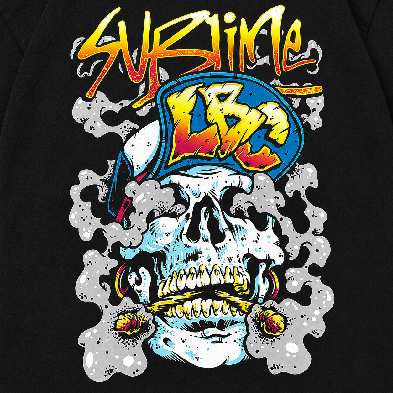Sublime Skull Graffiti Graphic Tee