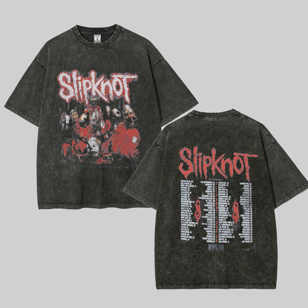 Distressed Metal Punk Oversized Top
