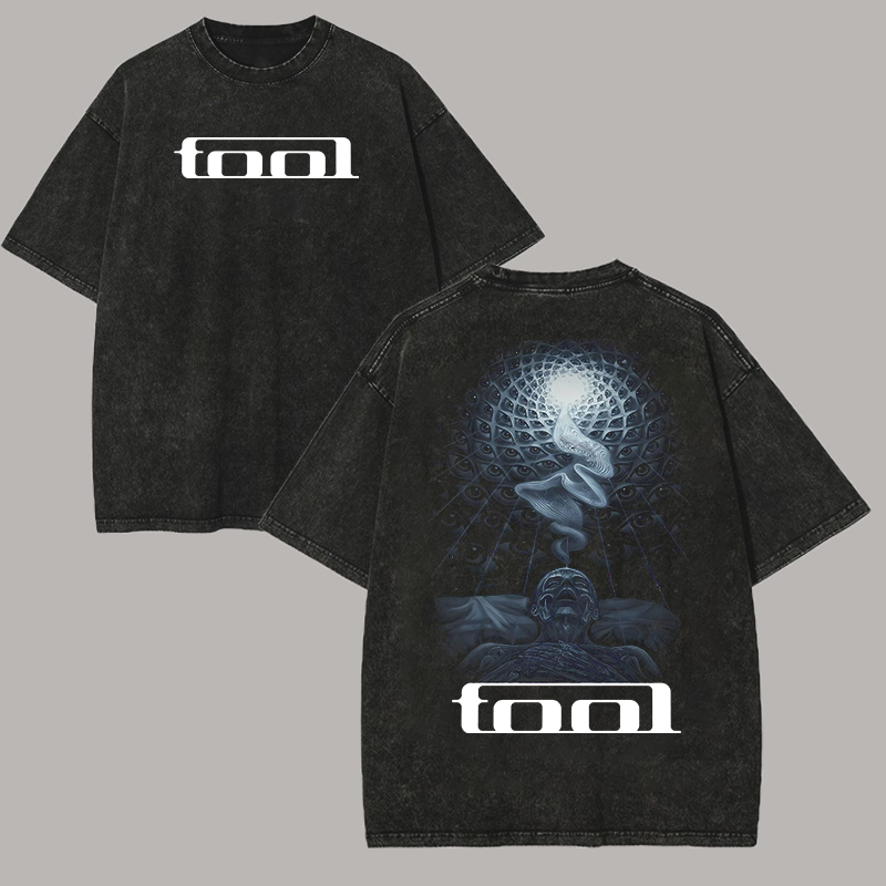 Cosmic Multieye Soul Smoke Figure Oversized Grunge Rock Tee
