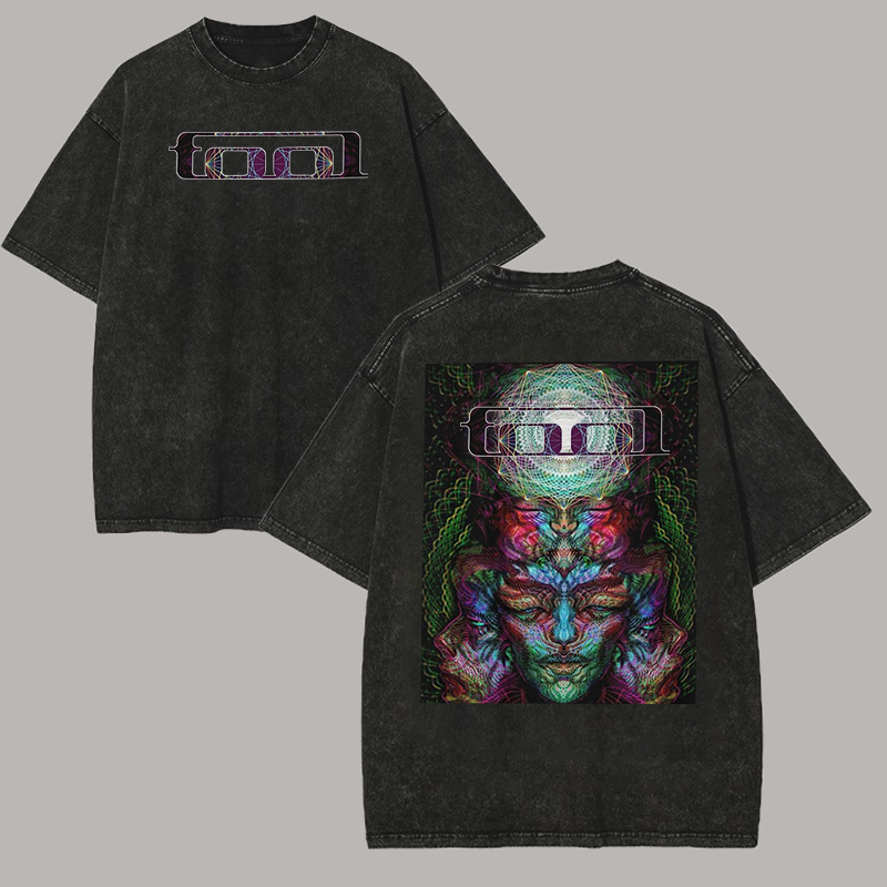 Tool Band Trippy Psychedelic Face Oversized Metal Tee