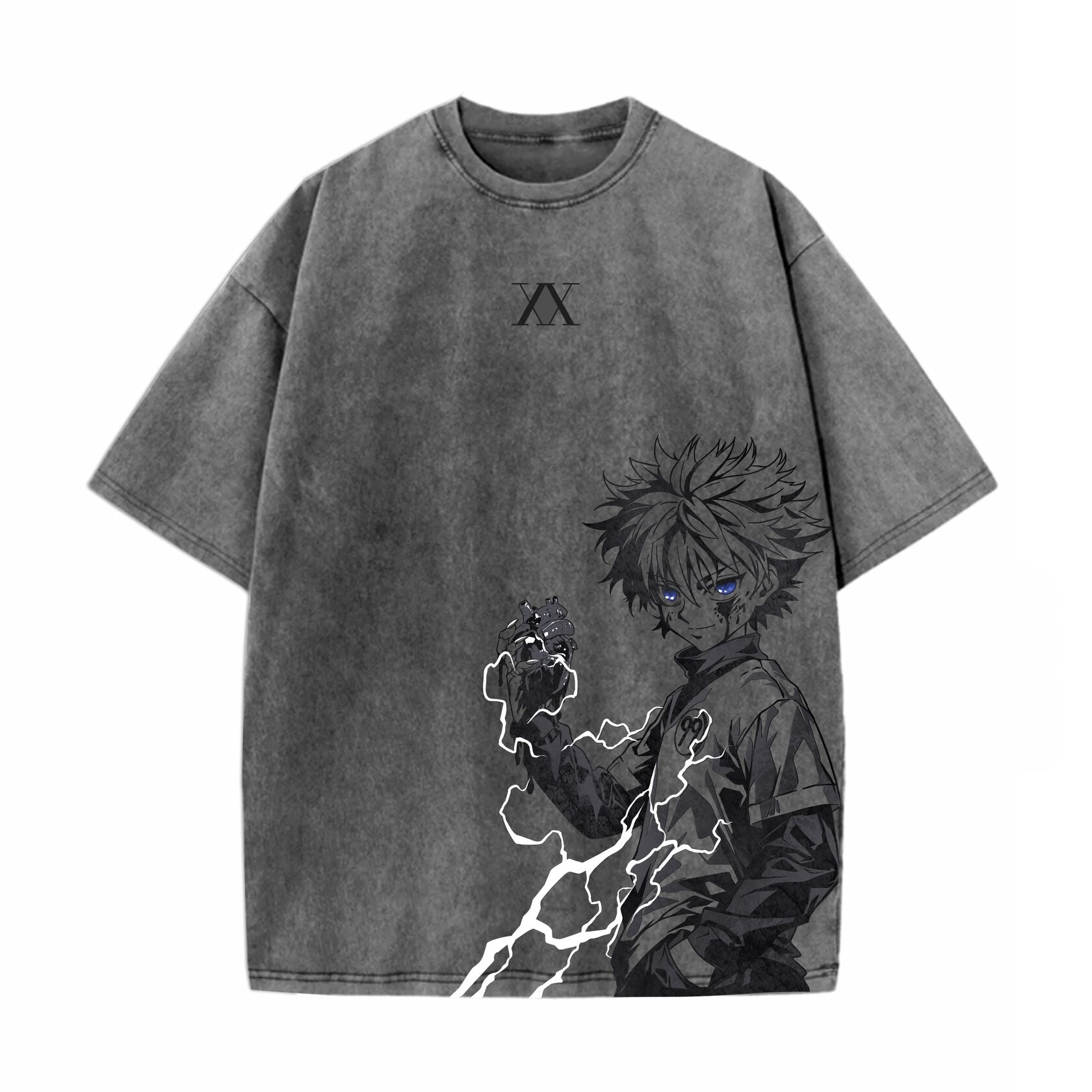 Acid Wash Killua Oversized T-Shirt | Hunter x Hunter