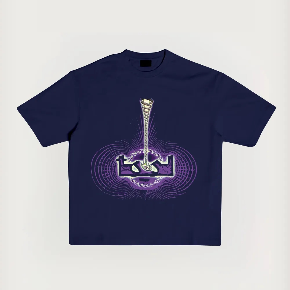 Anatomical Skeleton Spiral Oversized Metal Tee