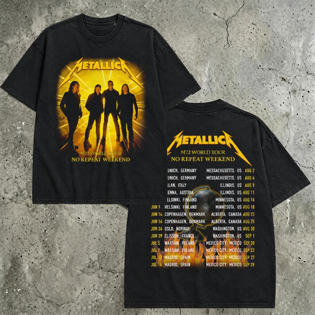 M72 World Tour Date List Vintage Tee