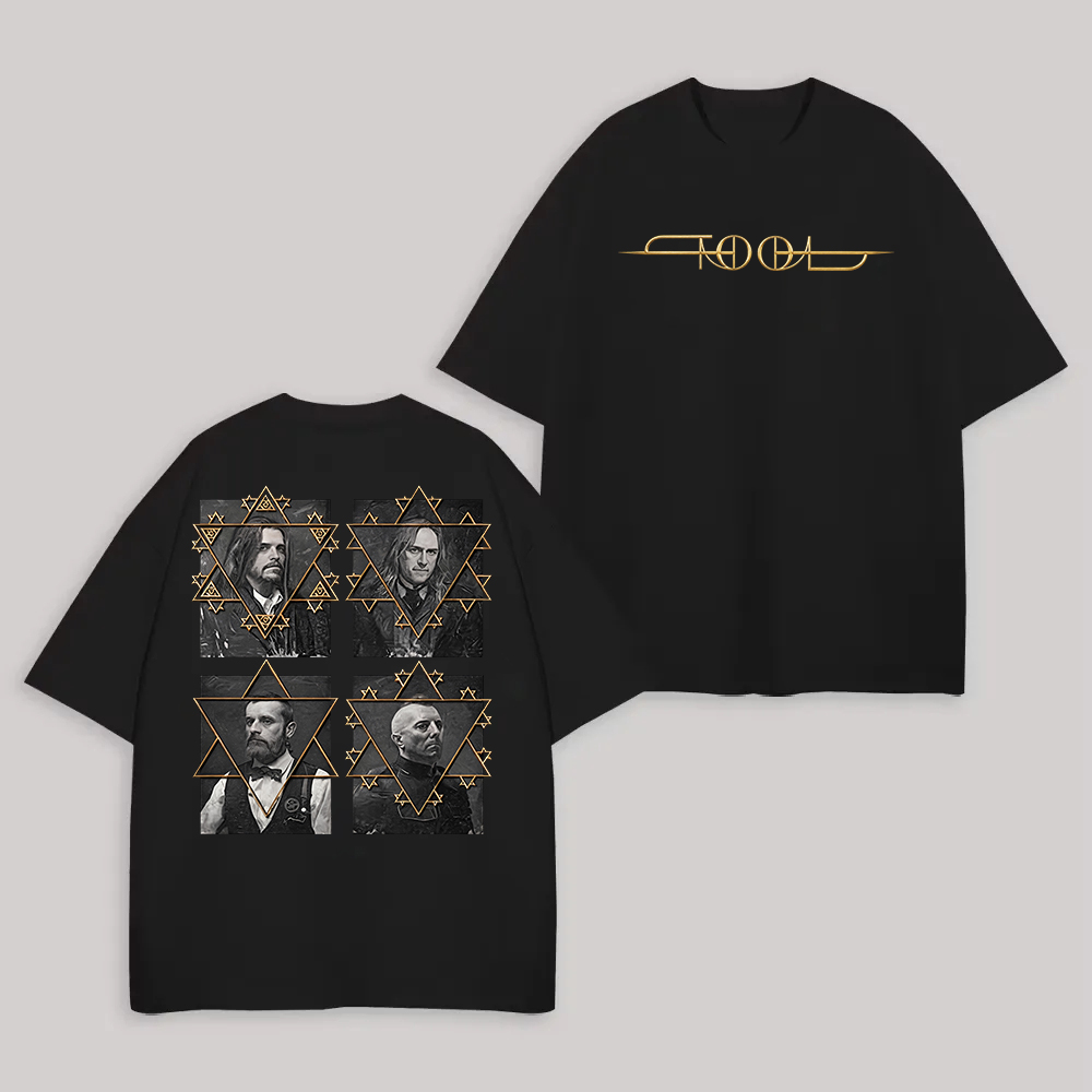 Occult Hexagram Tool Band Member Vintage Streetwear T-Shirt