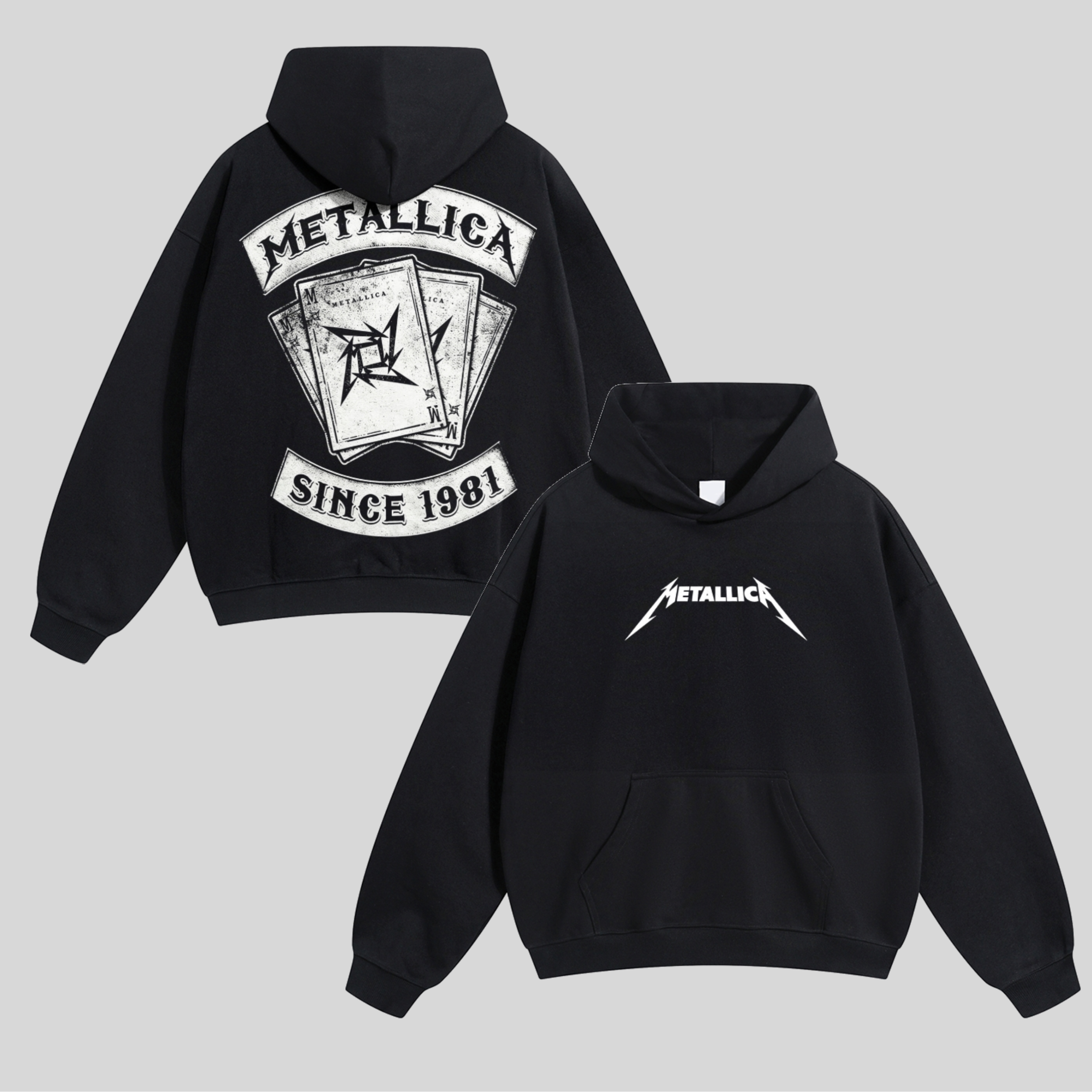 Vintage Card Banner Graphic Hoodie
