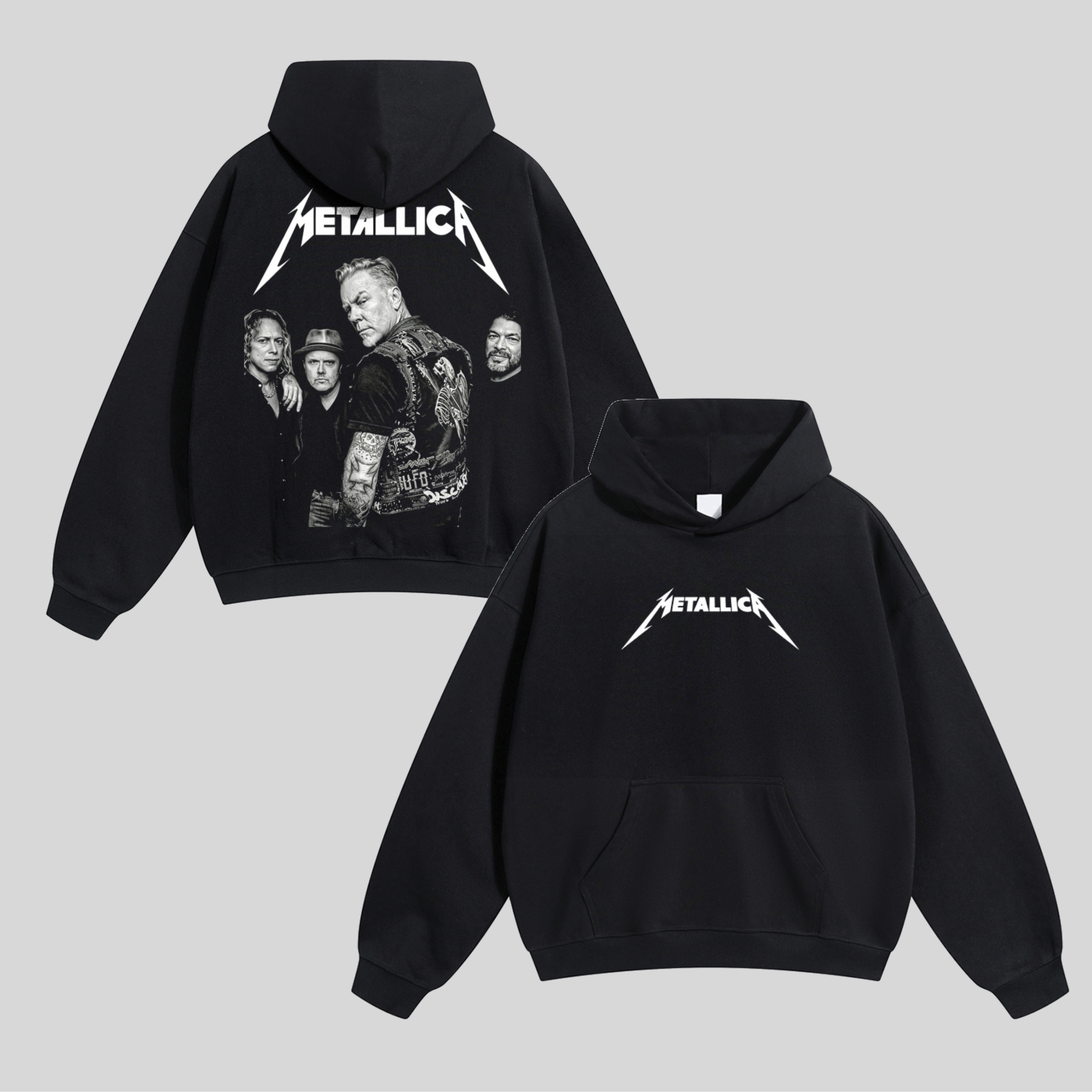 Band Group Portrait Black Hoodie