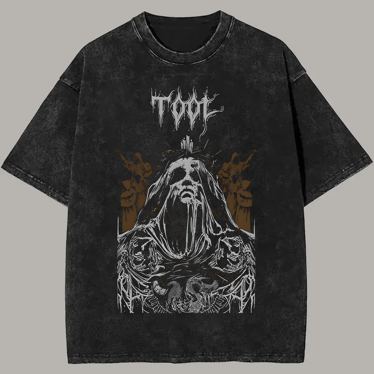 Gothic Grim Reaper Priest Oversized Nu Metal Tee