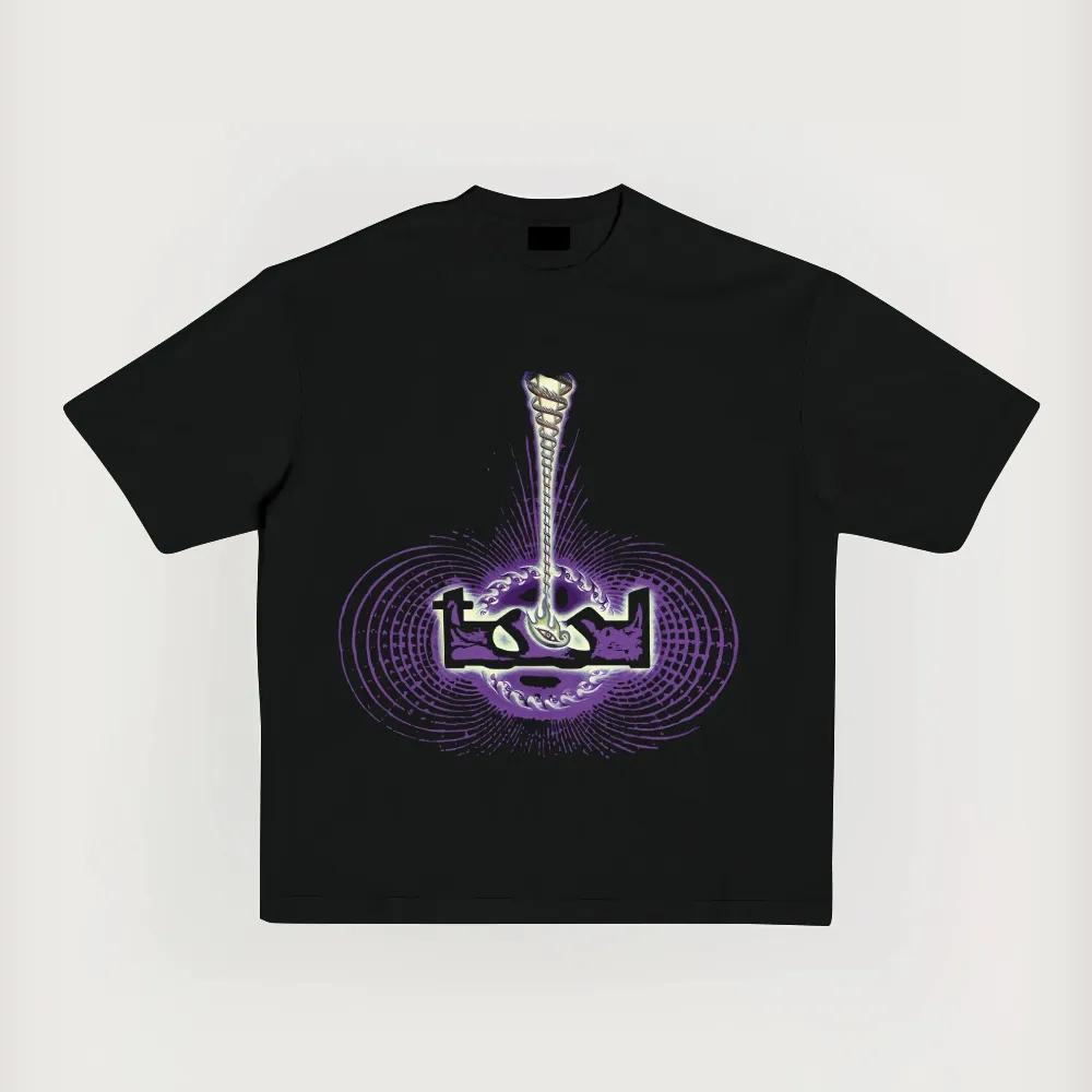 Anatomical Skeleton Spiral Oversized Metal Tee