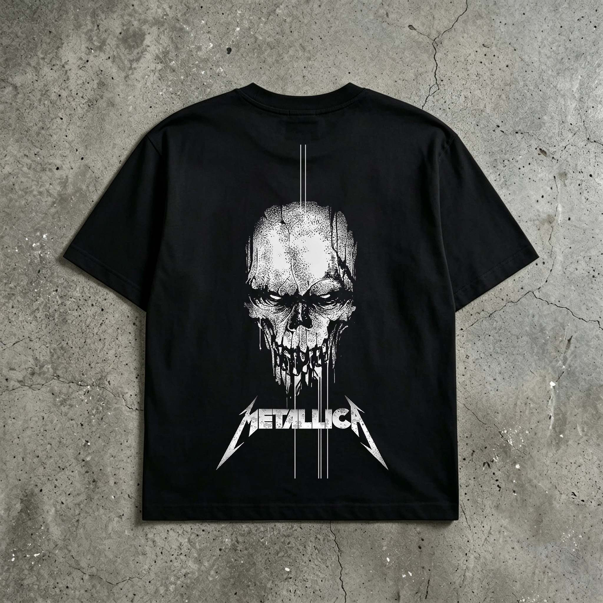 Metallica Dripping Dark Skull Vintage T-Shirt