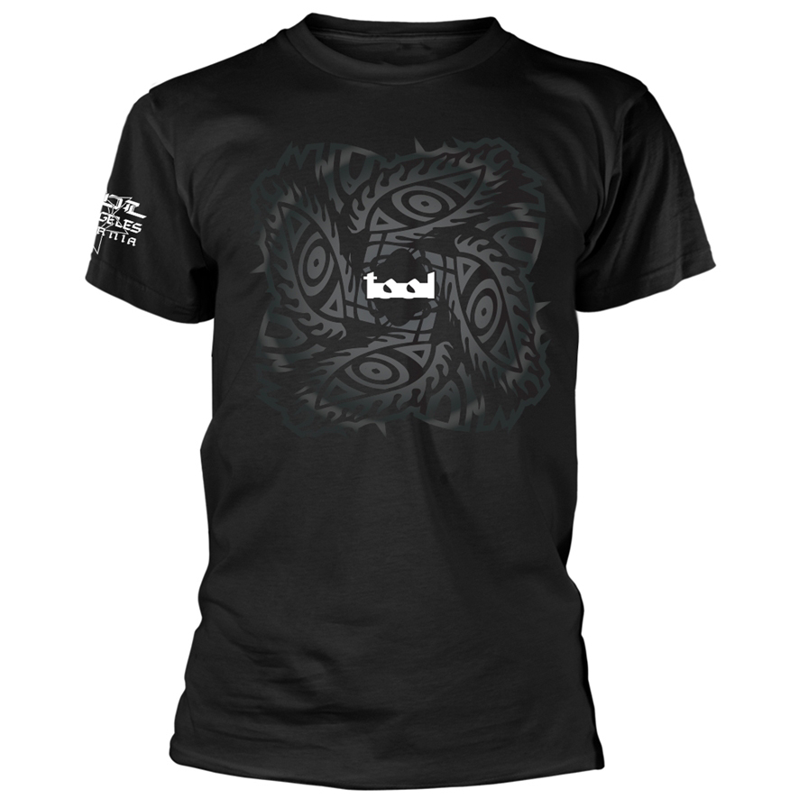 Tribal Multi Eye Swirl Graphic Oversized Rock Tee