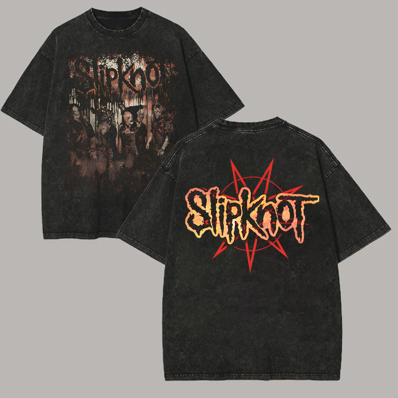 Slipknot Retro Group Double Sided Vintage Tee