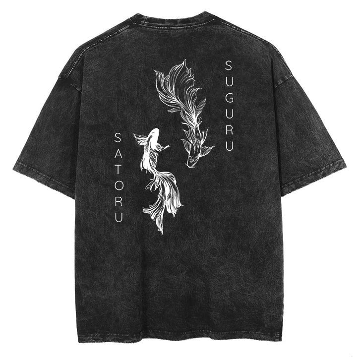 Ink Wash Koi Fish Premium Oversized Tee
