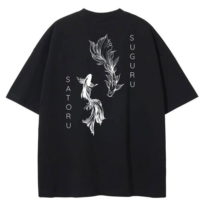 Ink Wash Koi Fish Premium Oversized Tee