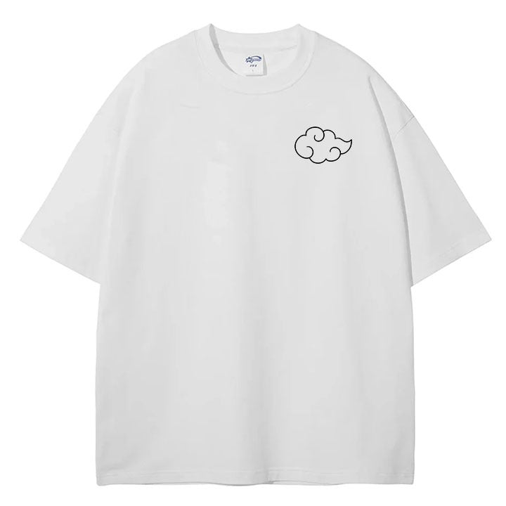 Minimal Cloud Line Art Streetwear Tee