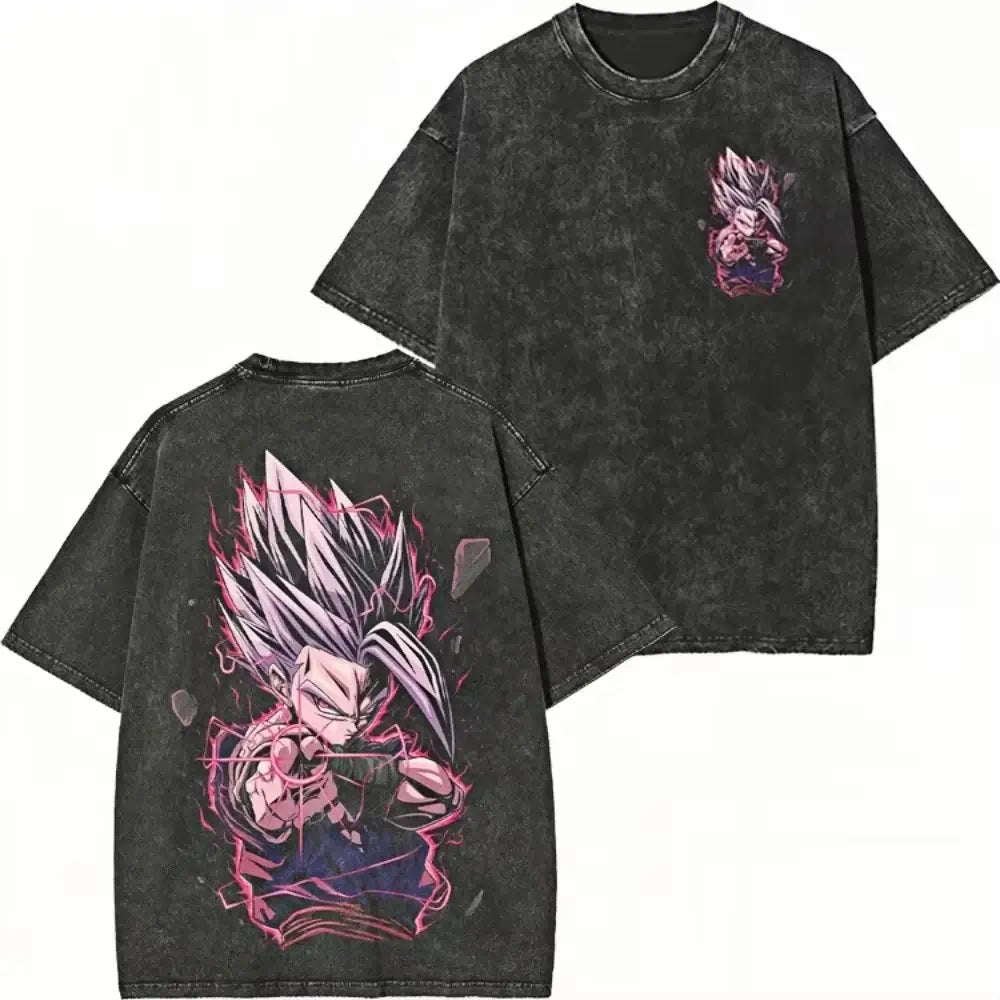 DBZ Super Saiyan Series Streetwear Distressed T‑Shirts Pack