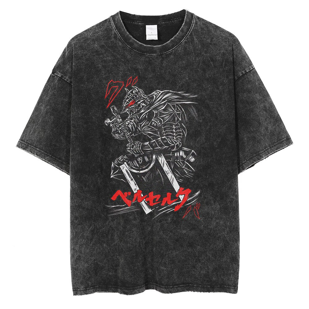 Berserk Guts Berserker Armor Battle Vintage Washed T-Shirt