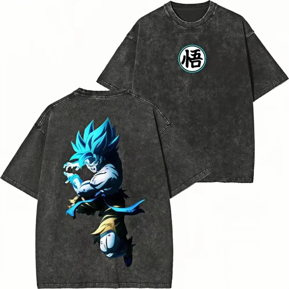 DBZ Super Saiyan Series Streetwear Distressed T‑Shirts Pack