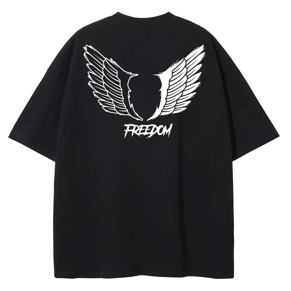 Wings of Freedom Vintage Washed Oversized Tee