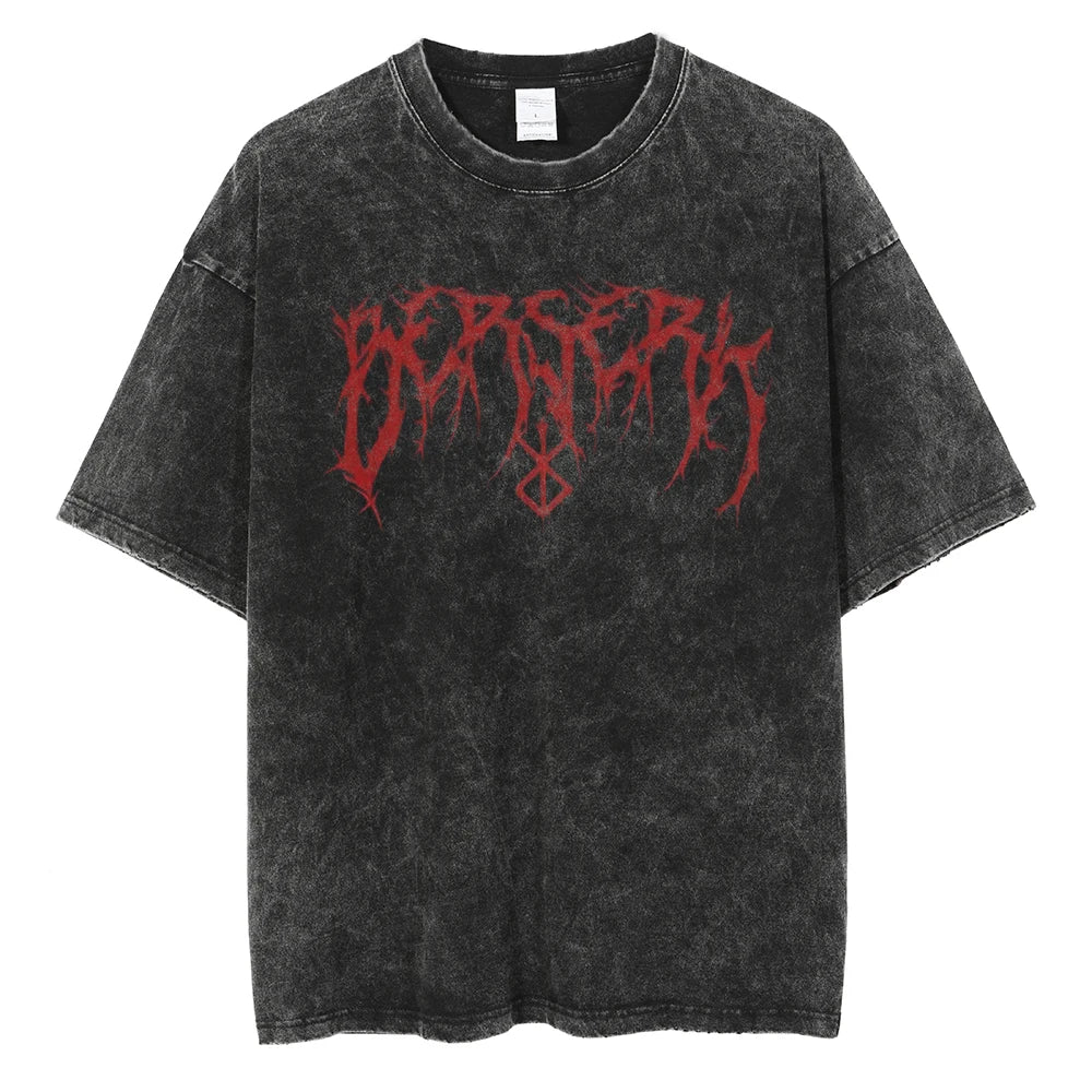 Dark Rune & Blood Sigil Premium Vintage Washed Tee