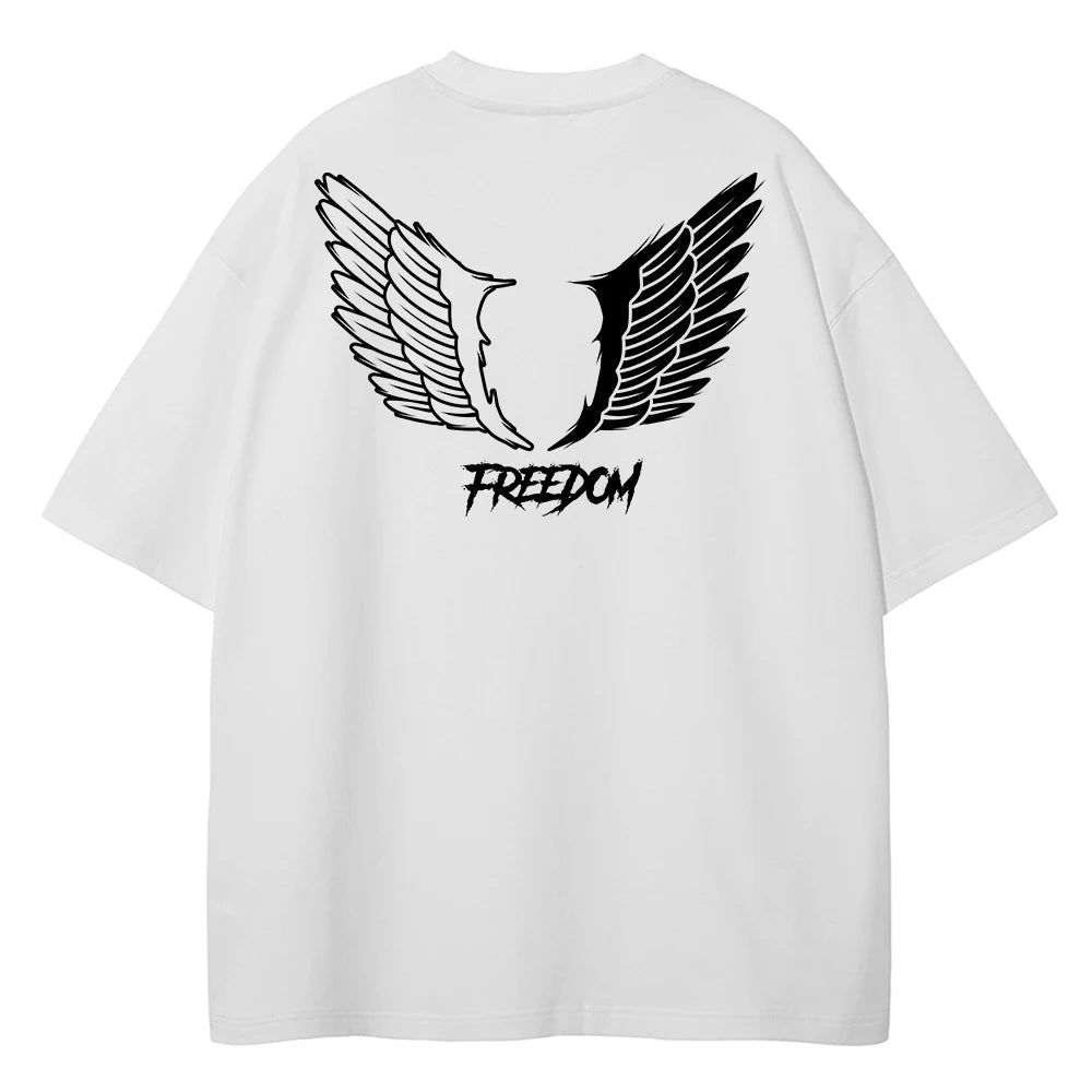 Wings of Freedom Vintage Washed Oversized Tee